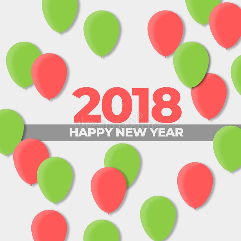 Neue des Ball-Design-Jahre Feiertags-2018 lizenzfreie abbildung Neue des Ball-Design-Jahre Feiertags-2018 lizenzfreie abbildung
