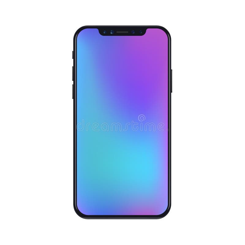 Neue Version Steigungs-Maschentapete schwarzen dünnen realistischen Vektor Smartphone der modernen vektor abbildung Neue Version Steigungs-Maschentapete schwarzen dünnen realistischen Vektor Smartphone der modernen vektor abbildung