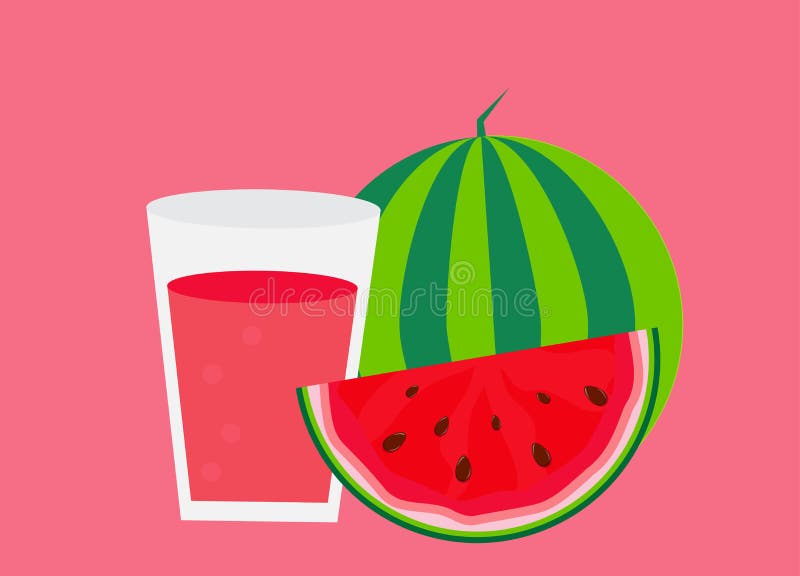 Neue Wassermelonensafthintergrund-Vektorillustration stock abbildung Neue Wassermelonensafthintergrund-Vektorillustration stock abbildung