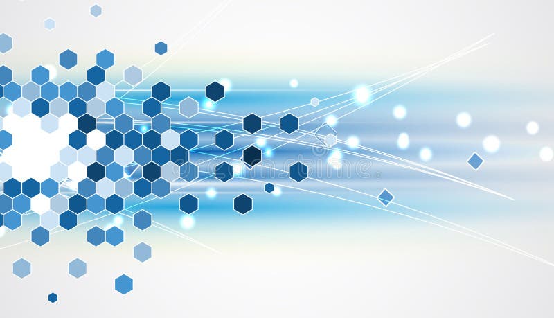 Neuer zukünftiger Technologiekonzept-Zusammenfassungshintergrund vektor abbildung