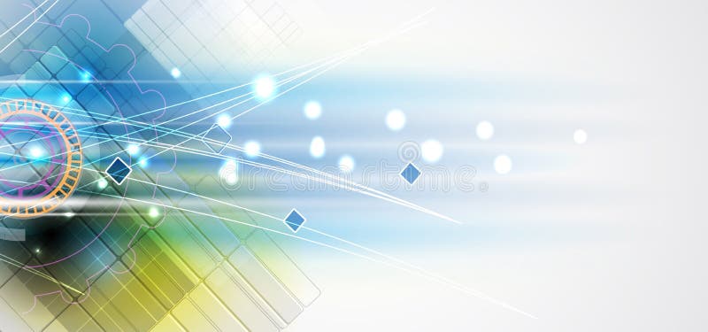 Neuer zukünftiger Technologiekonzept-Zusammenfassungshintergrund stock abbildung