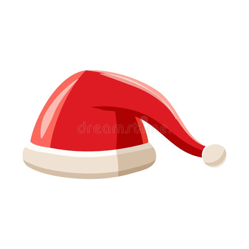 Neues Jahr rote Santa Claus-Hutikone, Karikaturart lizenzfreie abbildung Neues Jahr rote Santa Claus-Hutikone, Karikaturart lizenzfreie abbildung
