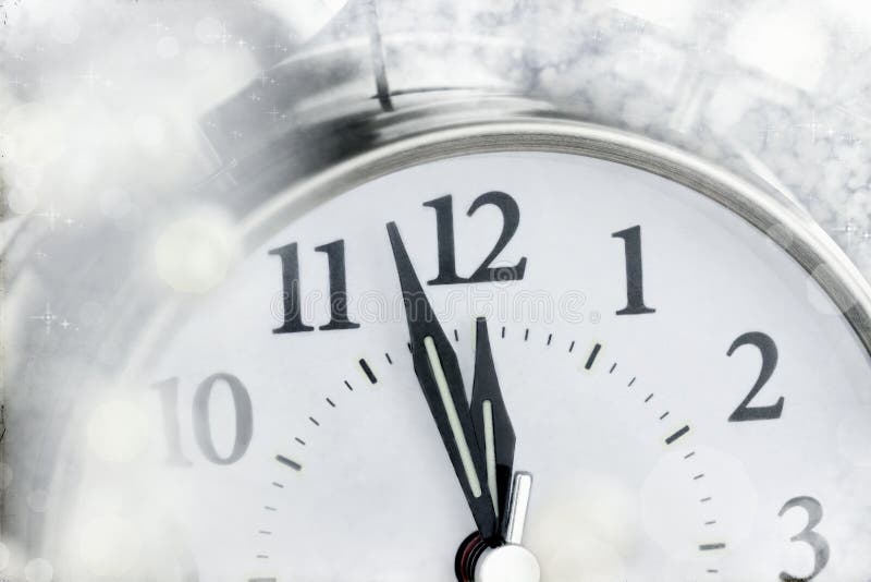 Neues Jahr-Uhr lizenzfreie stockfotos Neues Jahr-Uhr lizenzfreie stockfotos