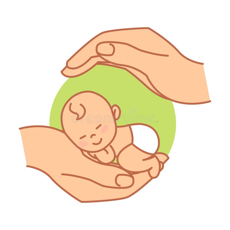 Neugeboren Schutz Und Fürsorge Für Baby Vektor Abbildung - Illustration von  flach, hintergrund: 170655396