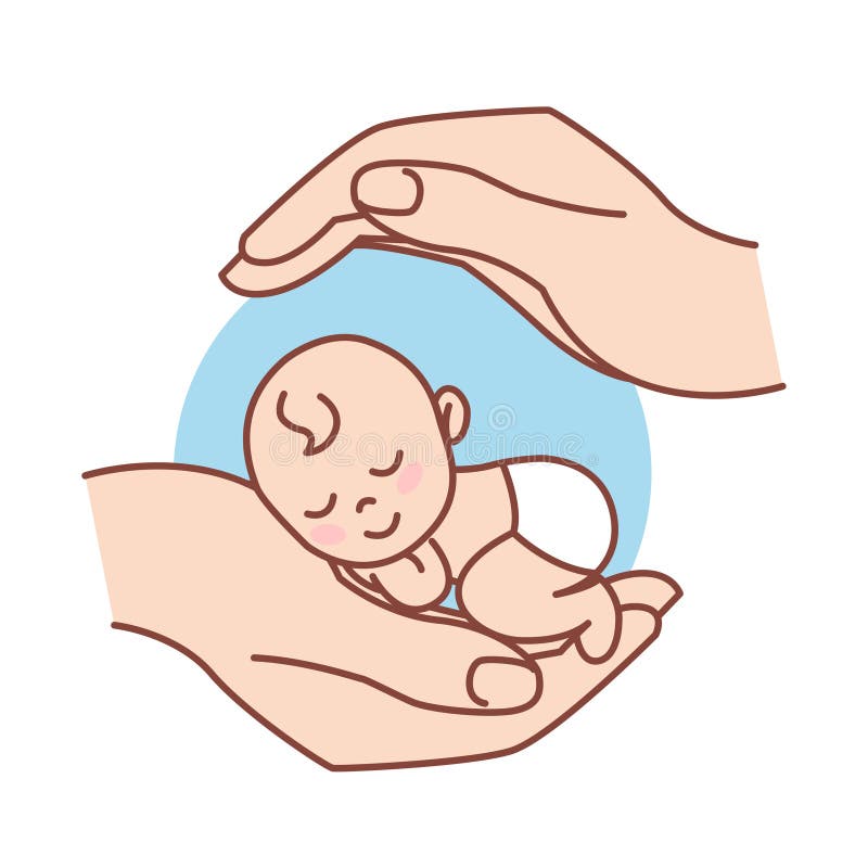 Neugeboren Schutz Und Fürsorge Für Baby Vektor Abbildung - Illustration von  flach, hintergrund: 170655396