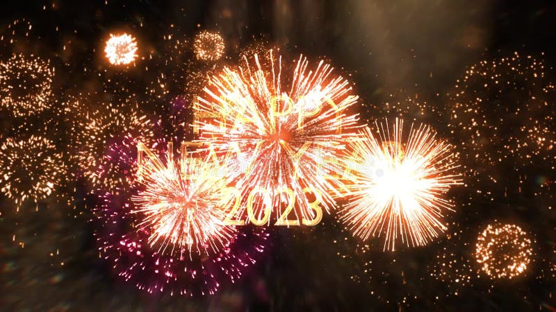 Neujahr 2023 und Feuerwerk Feiertage Feuerwerk festliche Feuerwerke