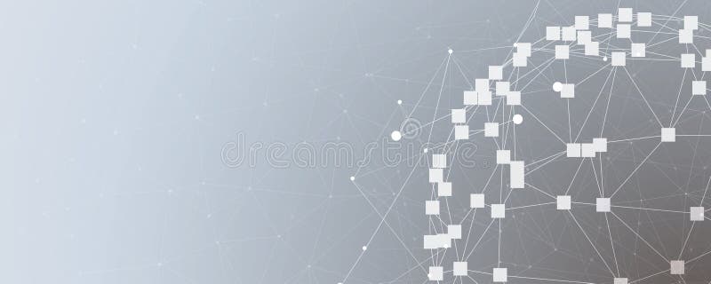 Neural network and artificial intelligence abstract background royalty free illustration