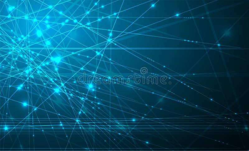 Neural network concept. Connected cells with links. High technology process. Abstract background stock illustration