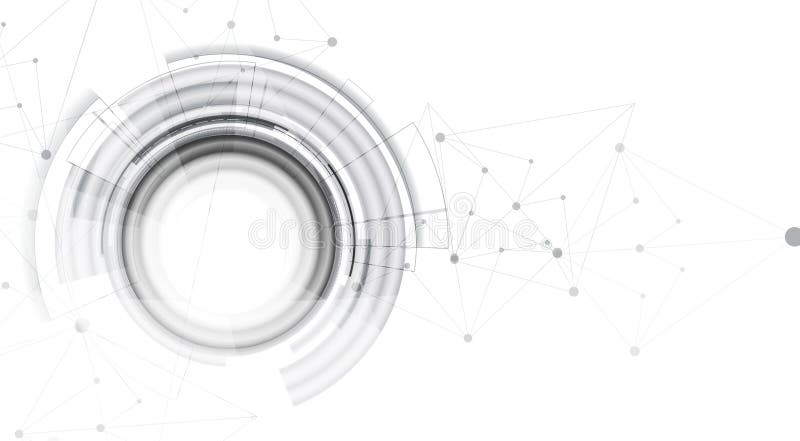 Neural network concept. Connected cells with links. High technology process. Abstract background stock illustration