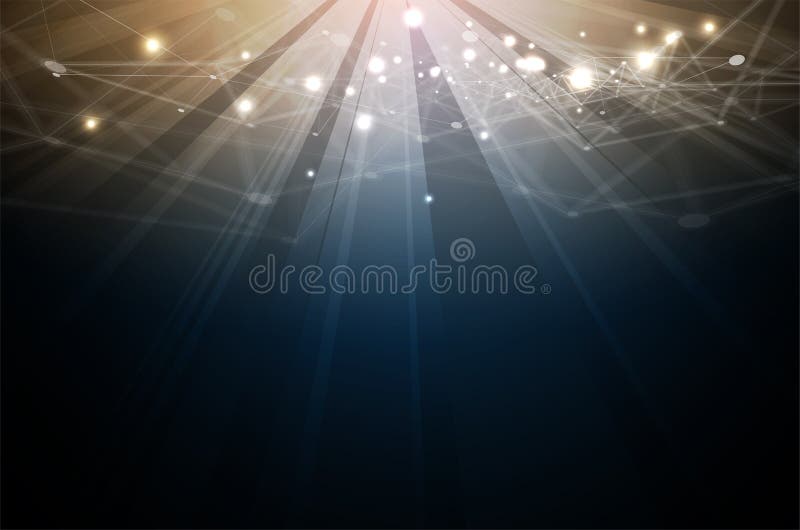 Neural network concept. Connected cells with links. High technology process. Abstract background stock illustration