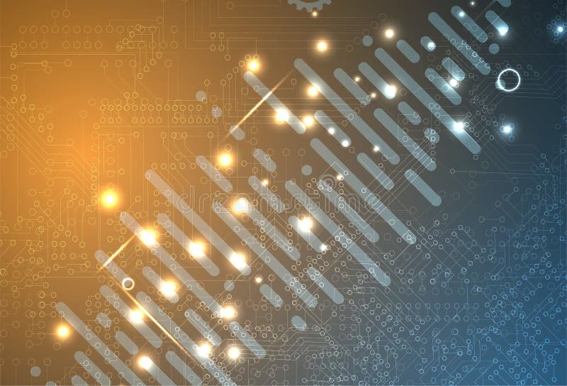 Neural network concept. Connected cells with links. High technology process. Abstract background stock illustration