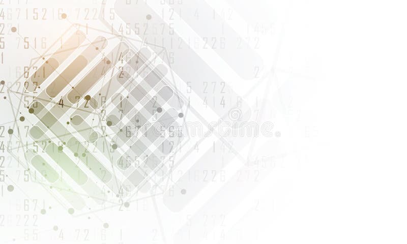 Neural network concept. Connected cells with links. High technology process. Abstract background stock illustration