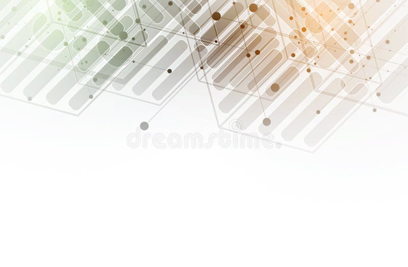 Neural network concept. Connected cells with links. royalty free illustration