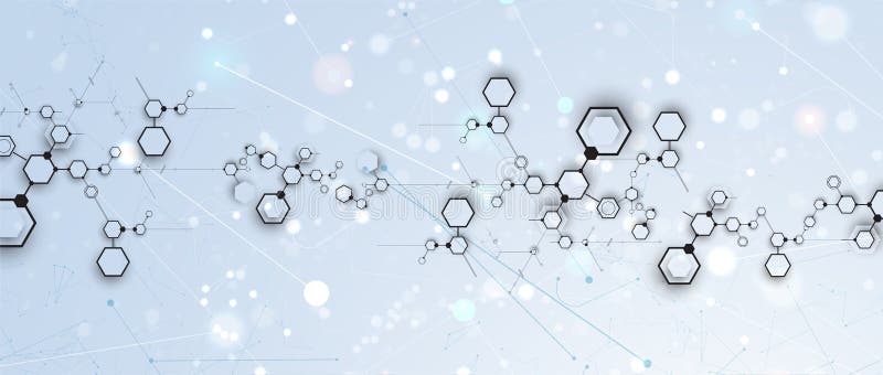 Neural network concept. Connected cells with links. High technology process. Abstract background royalty free illustration