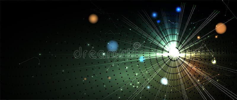 Neural network concept. Connected cells with links. High technology process. Abstract background royalty free illustration