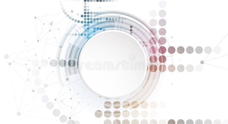 Neural network concept. Connected cells with links. High technology process. Abstract background stock illustration