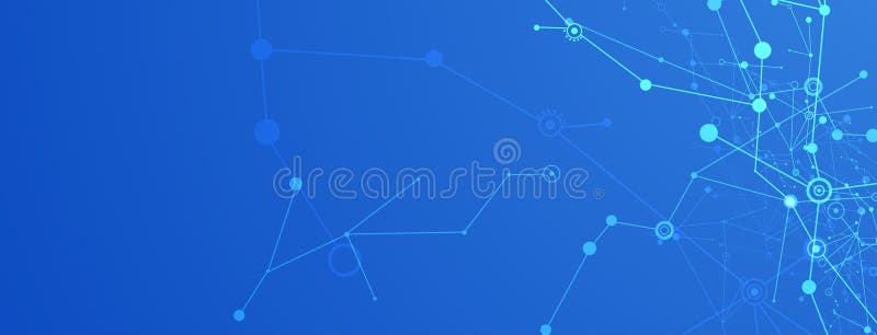 Neural network and data science technology background royalty free illustration