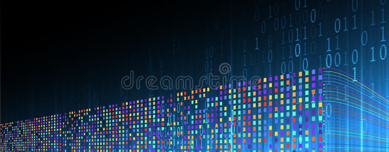 Neural network and data science technology background vector illustration