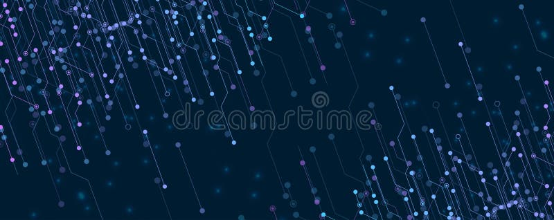 Neural network and data science technology background royalty free illustration
