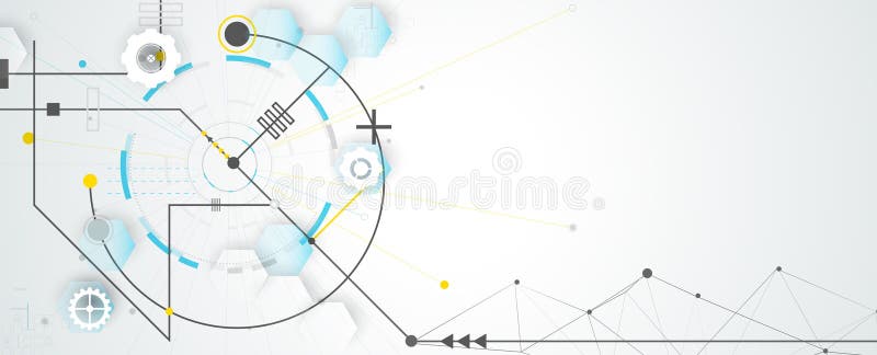 Neural network and data science technology background royalty free illustration