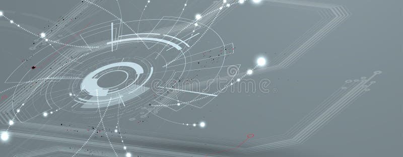 Neural network and data science technology background royalty free illustration