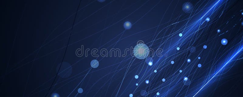 Neural network and data science technology background vector illustration