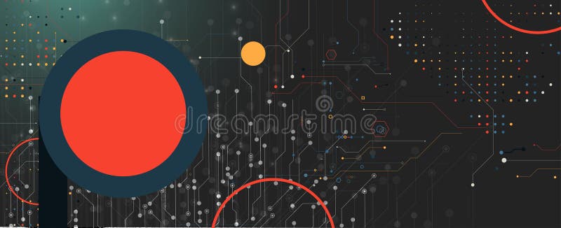 Neural network and data science technology background royalty free illustration