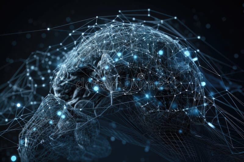 Neural network, generating innovative and creative ideas for new business vector illustration