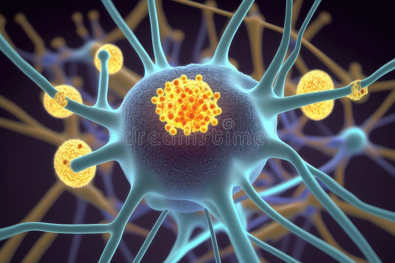 Neural network, learning new skill, by practicing over and over royalty free illustration