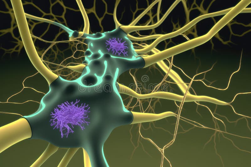 Neural network, learning new skill, by practicing over and over stock illustration