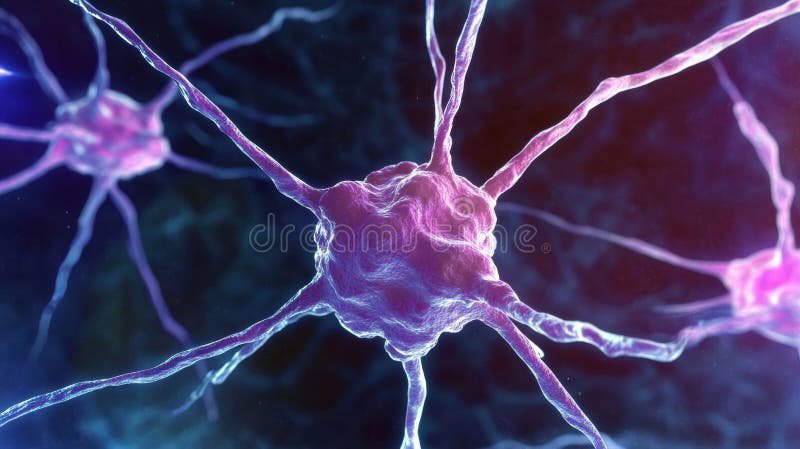 Neural Network Neurons Connection in Digital Brain Signals, Artificial Intelligence Concept Visual vector illustration