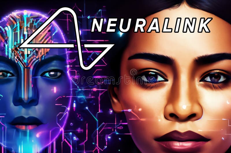 Neuralink. Elon Musk Artificial Intelligence Stock Image - Image of