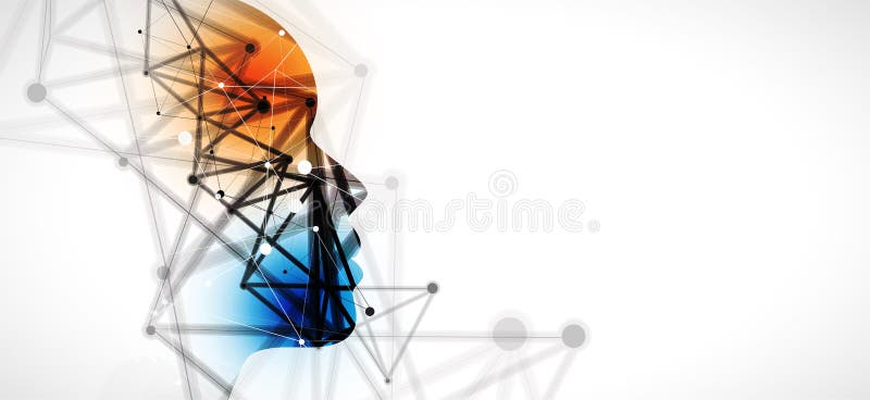 Neuro- style d'intelligence artificielle Fond de Web de technologie Concentré virtuel