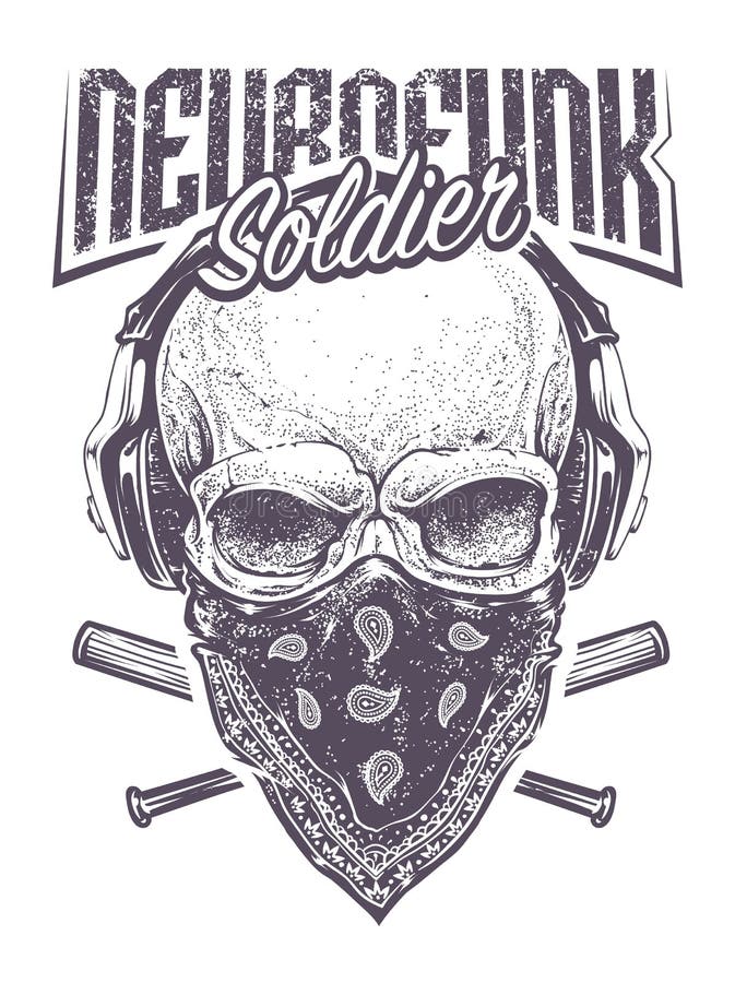 Neurofunk żołnierz royalty ilustracja Neurofunk żołnierz royalty ilustracja