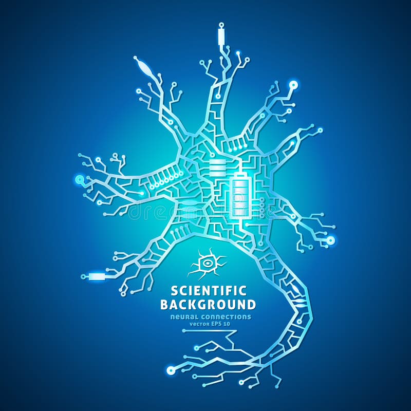Neuron als elektrischer Stromkreis vektor abbildung Neuron als elektrischer Stromkreis vektor abbildung