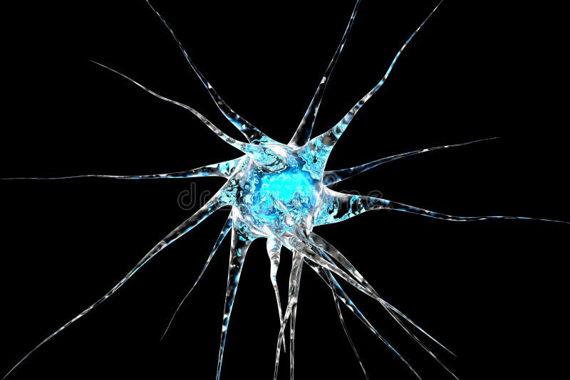 3D Illustration of a neuronal cell.