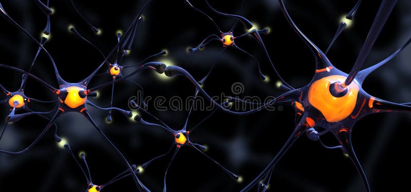 Neuronas vidriosas royalty free illustration
