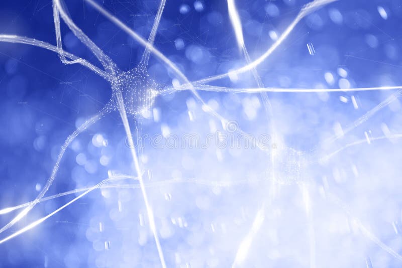 Neuroni astratti con la rete digitale del Cyberspace