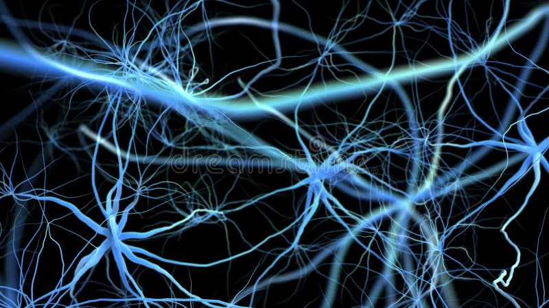 Neuronnetz mit elektrischem Antrieb Flug durch Gehirn