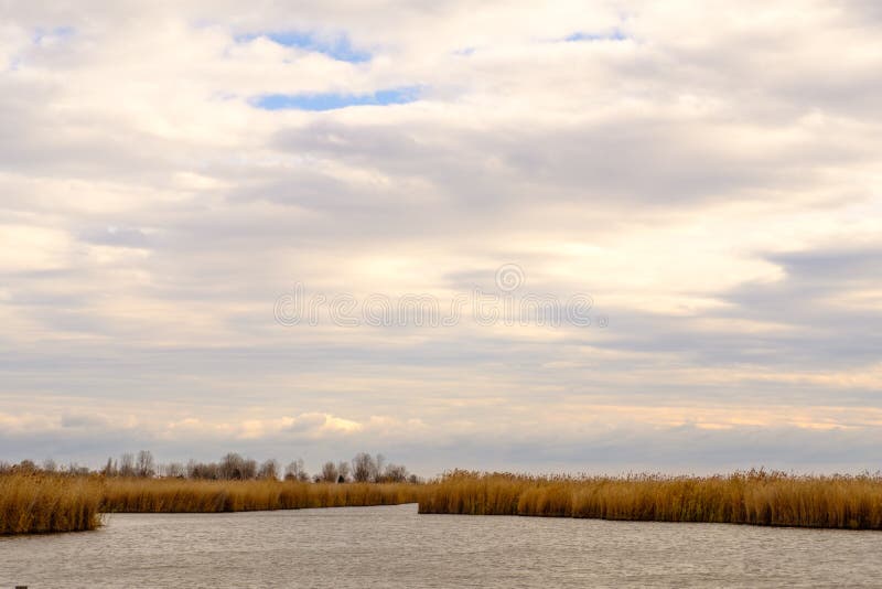 Neusiedler See - view from town Rust, Burgenland, Austria. Neusiedler See - view from town Rust, Burgenland, Austria