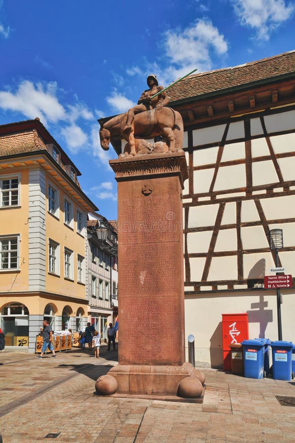 Neustadt an der Weinstrasse, Germany - August 2022: War monument 'Kriegerdenkmal 1914-1918'. Neustadt an der Weinstrasse, Germany - August 2022: War monument 'Kriegerdenkmal 1914-1918'