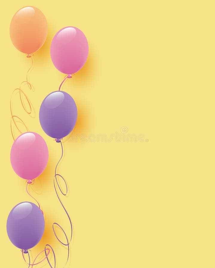 Neutral Color Balloon Illustration Background Stock Vector