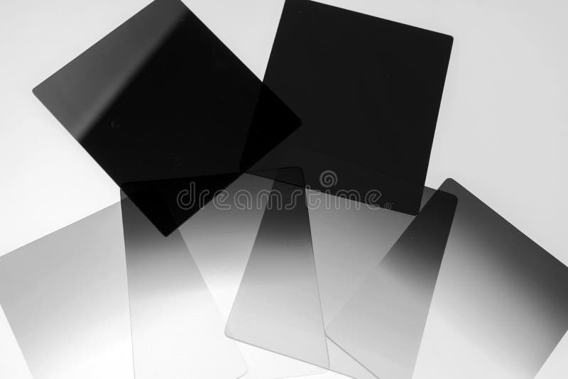 Neutral density and graduated neutral density filters used in camera for photography royalty free stock photo Neutral density and graduated neutral density filters used in camera for photography royalty free stock photo