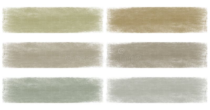 Neutral earth and grey faded grunge banner set