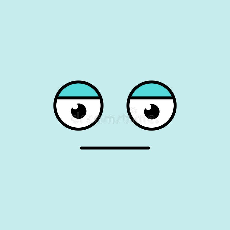 Neutral, Poker Face Emoji Vector Illustration Stock Vector - Illustration  of expressionless, blue: 144075138