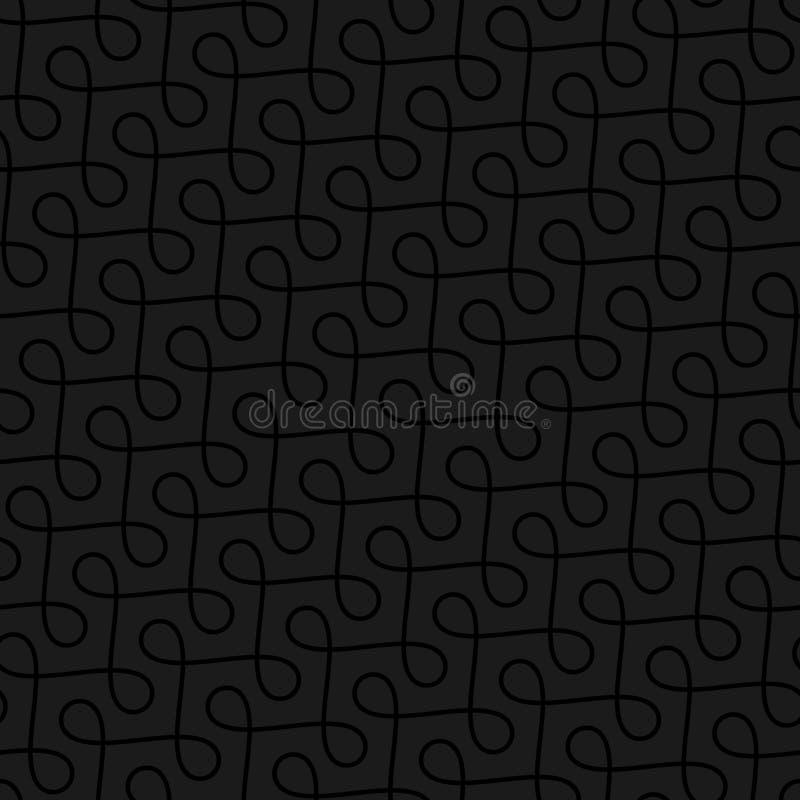 Neutral Seamless Thin Swirls Pattern. stock illustration