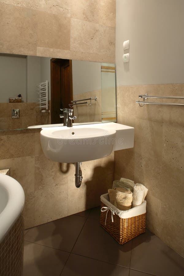 Sleek and modern designed bathroom interior. Sleek and modern designed bathroom interior.