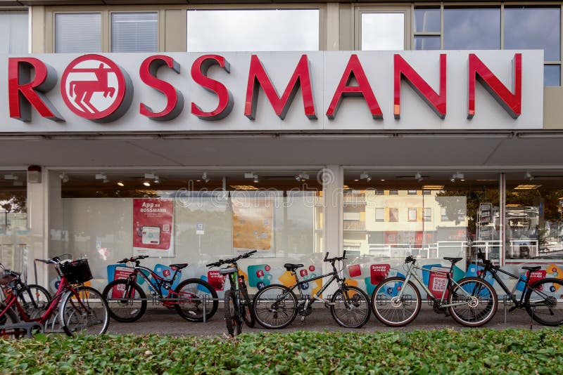 Entrance of a Rossmann Store. The Rossmann GmbH commonly known as Rossmann  Drogeria Parfumeria Cosmetic Shop is the second largest drugstore chain bas  Stock Photo - Alamy