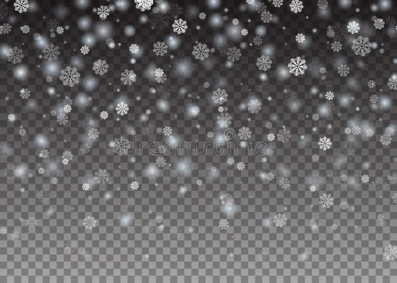 Neve brillante di caduta di Natale del fiocco di neve bella su fondo trasparente Fiocchi di neve, precipitazioni nevose Illustraz illustrazione di stock Neve brillante di caduta di Natale del fiocco di neve bella su fondo trasparente Fiocchi di neve, precipitazioni nevose Illustraz illustrazione di stock