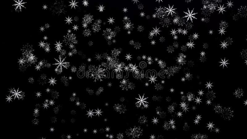 Neve che cade sul fondo nero Animazione astratta dei fiocchi di neve Fondo di inverno con bello modellato royalty illustrazione gratis Neve che cade sul fondo nero Animazione astratta dei fiocchi di neve Fondo di inverno con bello modellato royalty illustrazione gratis